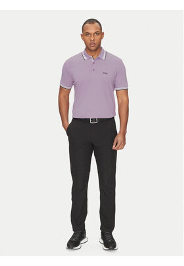 BOSS Polo Paddy 50469055 Fioletowy Regular Fit. Typ kołnierza: polo. Kolor: fioletowy. Materiał: bawełna