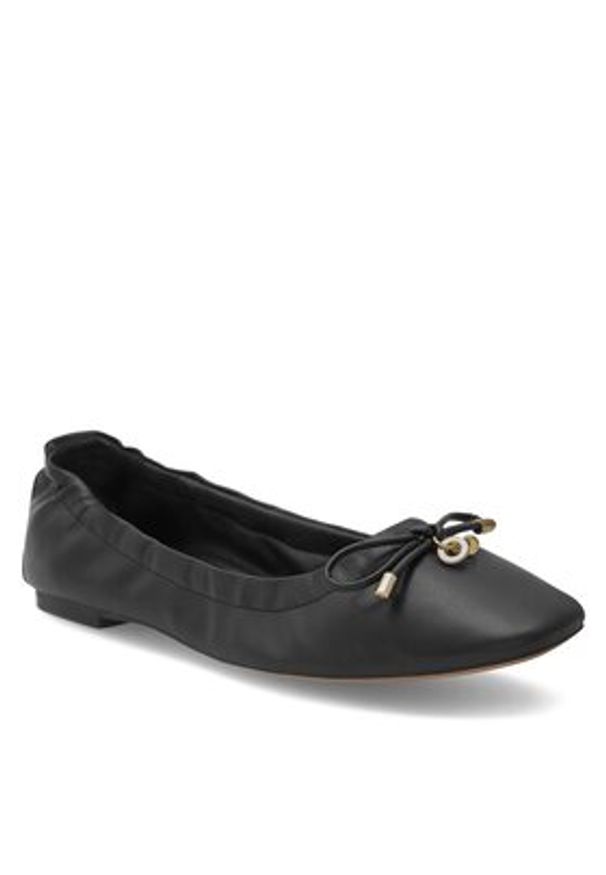 Nine West Baleriny WFA2617-1 Czarny. Kolor: czarny. Materiał: skóra