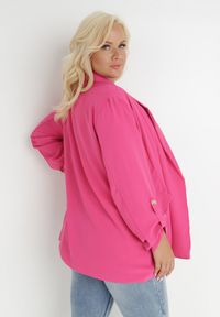 Born2be - Różowa Marynarka Oreithousa. Okazja: do pracy, na imprezę. Kolekcja: plus size. Kolor: różowy. Materiał: tkanina. Długość rękawa: długi rękaw. Długość: długie. Styl: klasyczny, elegancki #4