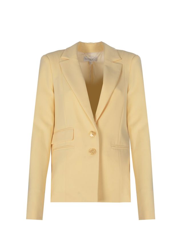 Patrizia Pepe Marynarka | DS0355/A049 | Kobieta | Żółty. Kolor: żółty. Materiał: elastan, poliester. Styl: klasyczny, elegancki