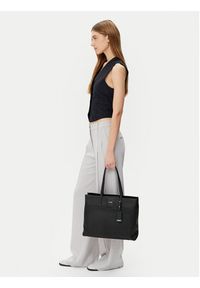 Calvin Klein Torebka Ck Must Medium Shopper_Mono K60K612774 Czarny. Kolor: czarny. Materiał: skórzane