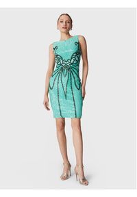 Fracomina Sukienka koktajlowa FQ23SD1002W53601 Zielony Slim Fit. Kolor: zielony. Materiał: syntetyk. Styl: wizytowy