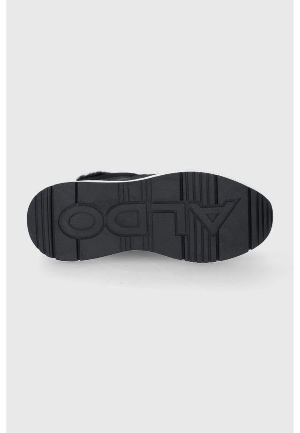Aldo - Buty Citycozy. Nosek buta: okrągły. Zapięcie: sznurówki. Kolor: czarny. Materiał: guma. Obcas: na platformie
