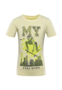 Naak - T-shirt Dziecięcy Nax Loreto 104-110 - Miękka Bawełna z Żywym Nadrukiem. Kolor: wielokolorowy. Materiał: elastan, bawełna. Wzór: nadruk