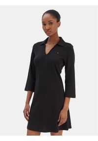 TOMMY HILFIGER - Tommy Hilfiger Sukienka codzienna Modern Cody WW0WW47868 Czarny Regular Fit. Okazja: na co dzień. Kolor: czarny. Materiał: bawełna. Typ sukienki: proste. Styl: casual #1