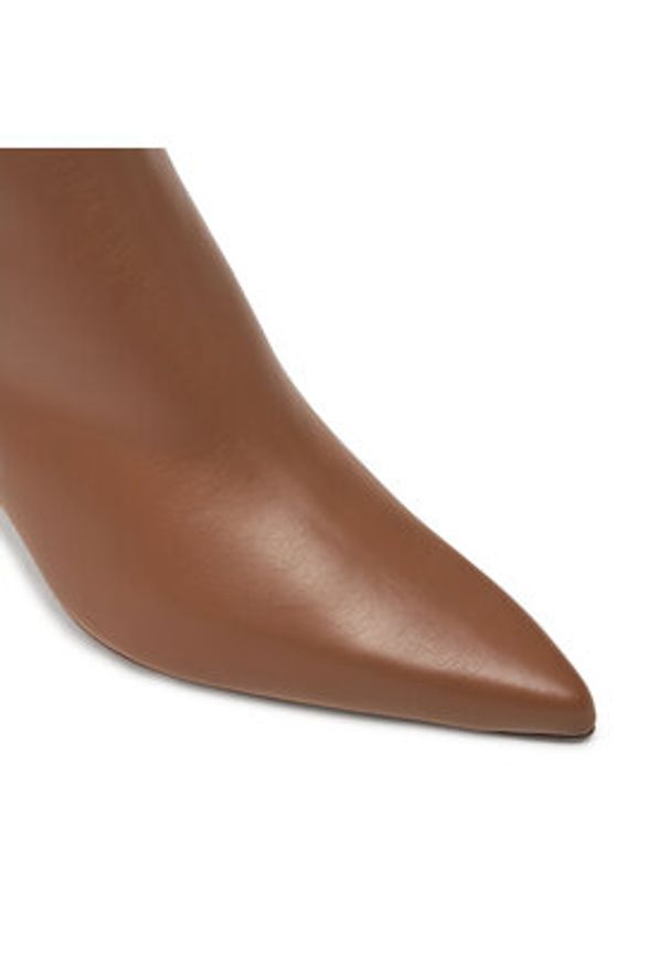 Max Mara Botki Mmbootie 24247960116 Brązowy. Kolor: brązowy. Materiał: skóra