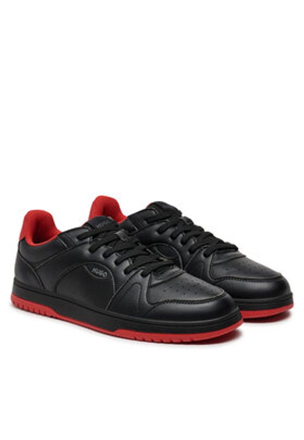 Hugo Sneakersy Hadrian 50529896 Czarny. Kolor: czarny. Materiał: skóra
