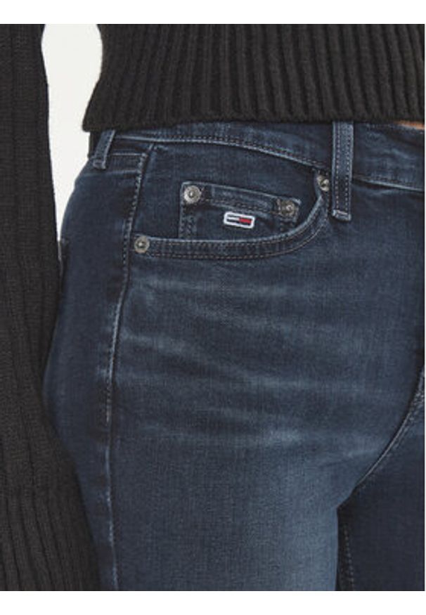 Tommy Jeans Jeansy Nora DW0DW19257 Granatowy Skinny Fit. Kolor: niebieski
