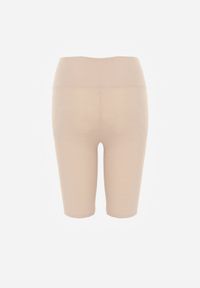 Renee - Ciemnobeżowe Kolarki Hysali. Okazja: na co dzień. Stan: podwyższony. Kolor: beżowy. Materiał: materiał, prążkowany. Długość: krótkie. Styl: sportowy, casual #2