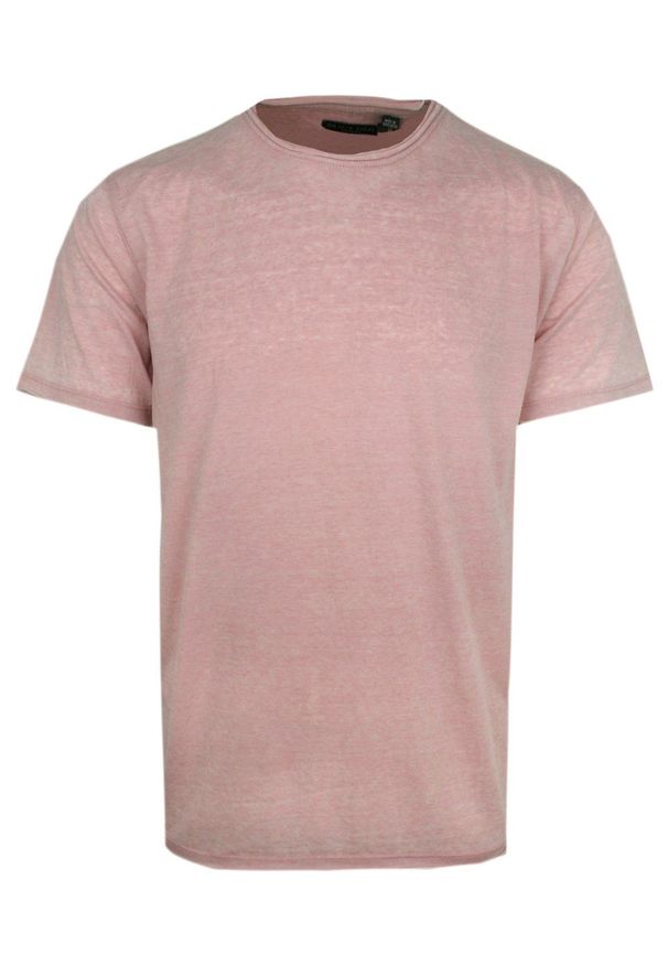 Lekki Męski T-Shirt w Stylu Vintage - Brave Soul - Brudny Róż. Okazja: na co dzień. Kolor: różowy. Materiał: bawełna, poliester. Sezon: wiosna, lato. Styl: vintage