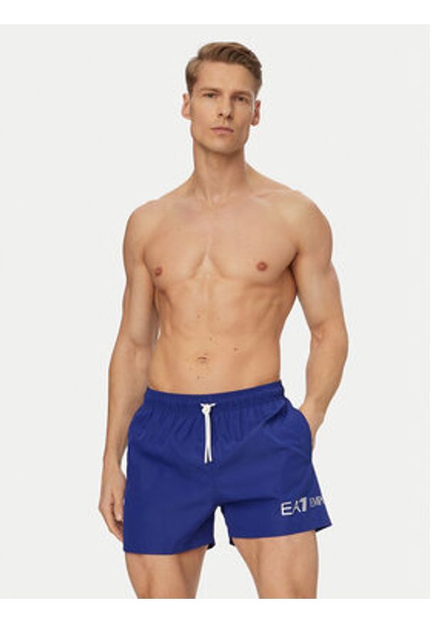 EA7 Emporio Armani Szorty kąpielowe 7M002000 AF13049 MB471 Niebieski Regular Fit. Kolor: niebieski. Materiał: syntetyk