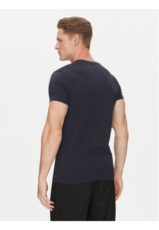 Calvin Klein T-Shirt K10K112724 Granatowy Slim Fit. Kolor: niebieski. Materiał: bawełna