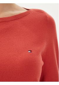 TOMMY HILFIGER - Tommy Hilfiger Sweter WW0WW40099 Czerwony Regular Fit. Kolor: czerwony. Materiał: bawełna, syntetyk #8