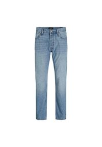 Jeans Jack & Jones Chris 693 niebieski denim. Kolor: niebieski. Materiał: denim, jeans. Sport: skateboard #1