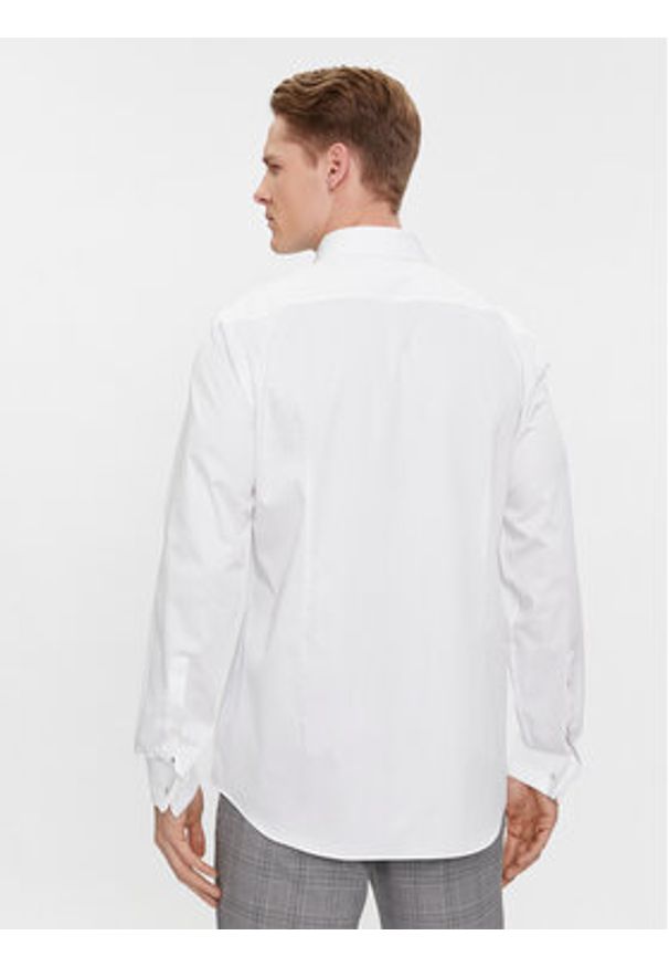 Hugo Koszula Kennew 50508549 Biały Slim Fit. Kolor: biały. Materiał: bawełna