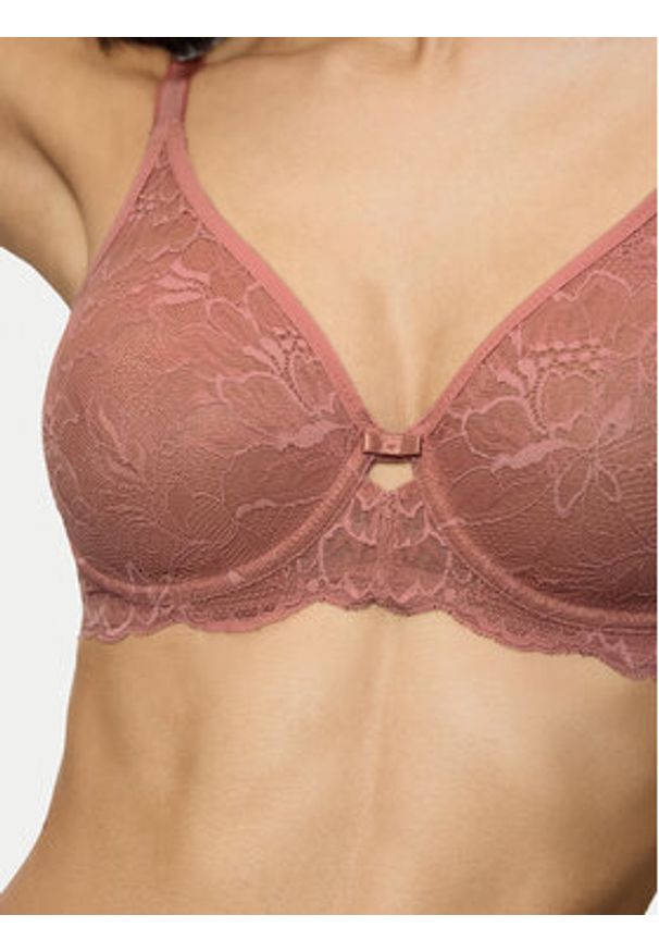Triumph Biustonosz z fiszbiną Amourette Charm 10214458 Pomarańczowy. Kolor: pomarańczowy. Materiał: syntetyk