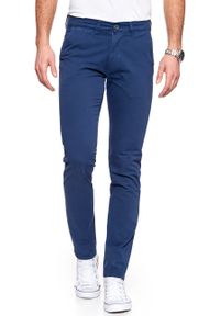 Wrangler - WRANGLER SPODNIE MĘSKIE CHINO BLUE DEPTHS W16LHB13Y. Materiał: materiał