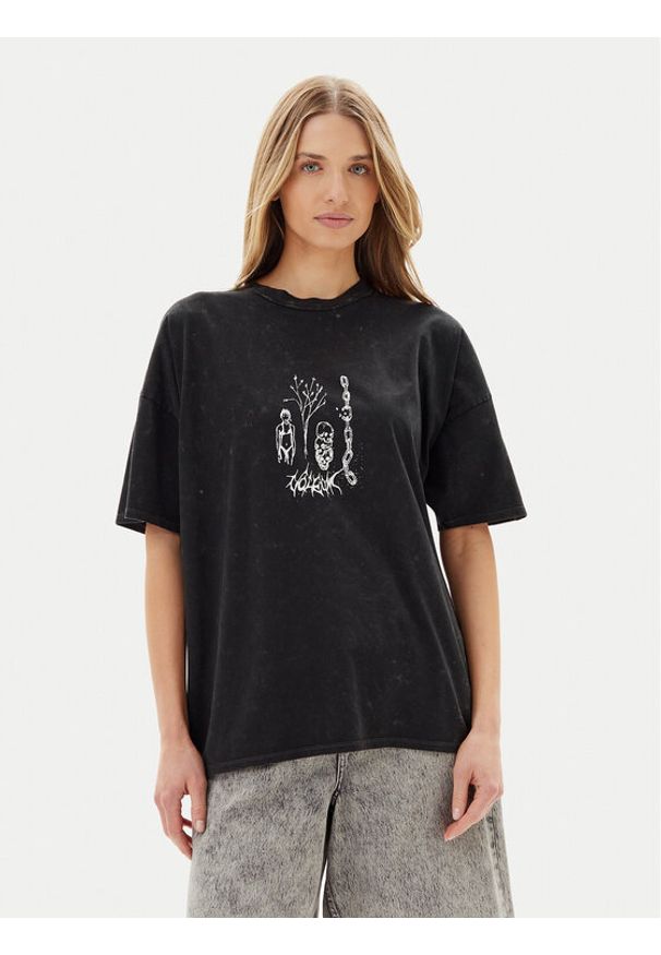 Volcom T-Shirt Voltrip B3512508 Czarny Oversize. Kolor: czarny. Materiał: bawełna