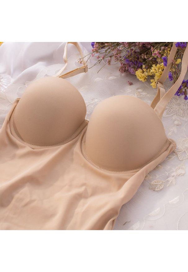 Intica - Body push-up modelujące sylwetkę Sooji. Kolor: czarny. Materiał: materiał. Wzór: gładki