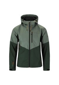 Kurtka wodoodporna Whistler Rodney. Kolor: zielony. Materiał: softshell, materiał. Sport: turystyka piesza