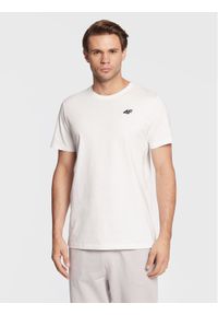 4f - 4F T-Shirt H4Z22-TSM352 Biały Regular Fit. Kolor: biały. Materiał: bawełna