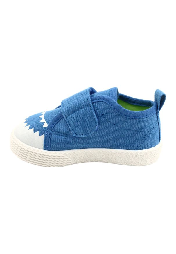 eVento - Evento Trampki Dziecięce Na Rzepy Krokodyl 21DZ26-3923 Blue niebieskie. Zapięcie: rzepy. Kolor: niebieski. Materiał: tkanina, bawełna. Wzór: aplikacja. Styl: młodzieżowy