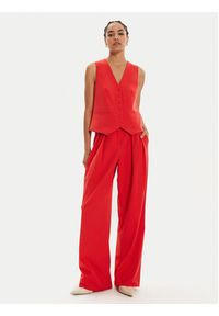 STAUD Kamizelka Brett R24P1100ST Czerwony Regular Fit. Kolor: czerwony. Materiał: wiskoza