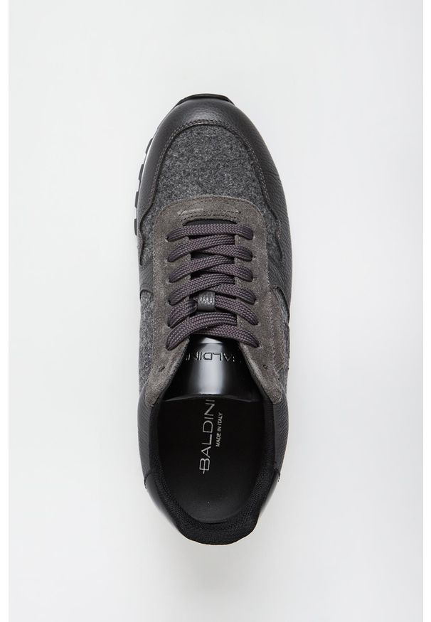 Baldinini - Sneakersy męskie ze skóry cielęcej nappa BALDININI. Materiał: skóra