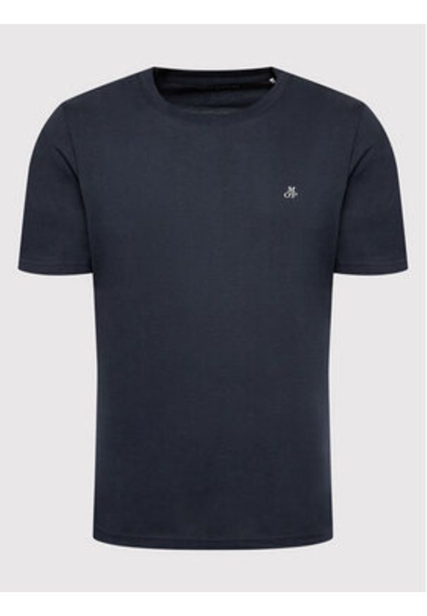Marc O'Polo T-Shirt B21 2012 51054 Granatowy Regular Fit. Typ kołnierza: polo. Kolor: niebieski. Materiał: bawełna