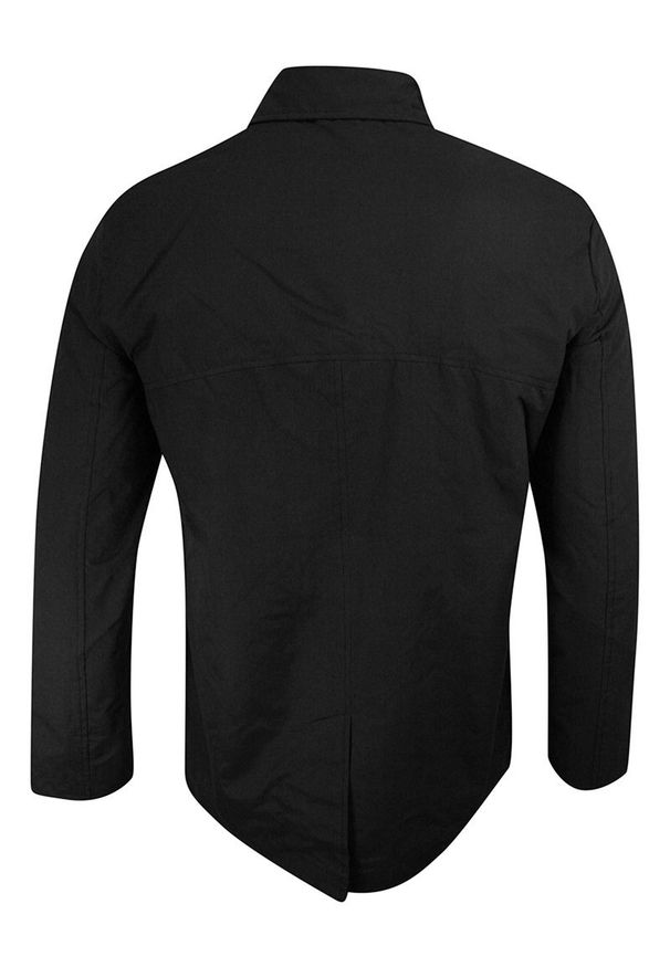 Brave Soul - Płaszcz Czarny Męski na Guziki, Wiosenno-Jesienny, z Podszewką -BRAVE SOUL. Typ kołnierza: kołnierzyk stójkowy. Kolor: czarny. Materiał: poliester, tkanina. Sezon: wiosna, jesień. Styl: elegancki