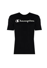 Champion T-Shirt | 218284 | Mężczyzna | Czarny. Okazja: na co dzień. Kolor: czarny. Materiał: bawełna. Długość rękawa: krótki rękaw. Wzór: nadruk. Styl: casual, klasyczny