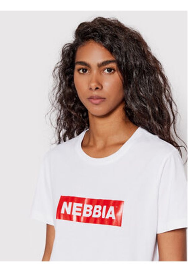 NEBBIA T-Shirt 592 Biały Regular Fit. Kolor: biały. Materiał: bawełna