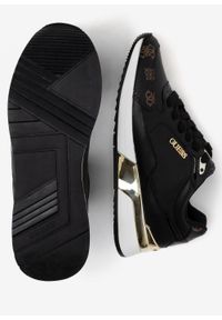 Sneakersy damskie Guess Moxea (FL5MOXFAL12-BLKBR). Kolor: czarny. Materiał: skóra. Szerokość cholewki: normalna #4