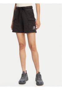 Champion Szorty sportowe 118024 Czarny Standard Fit. Kolor: czarny. Materiał: bawełna