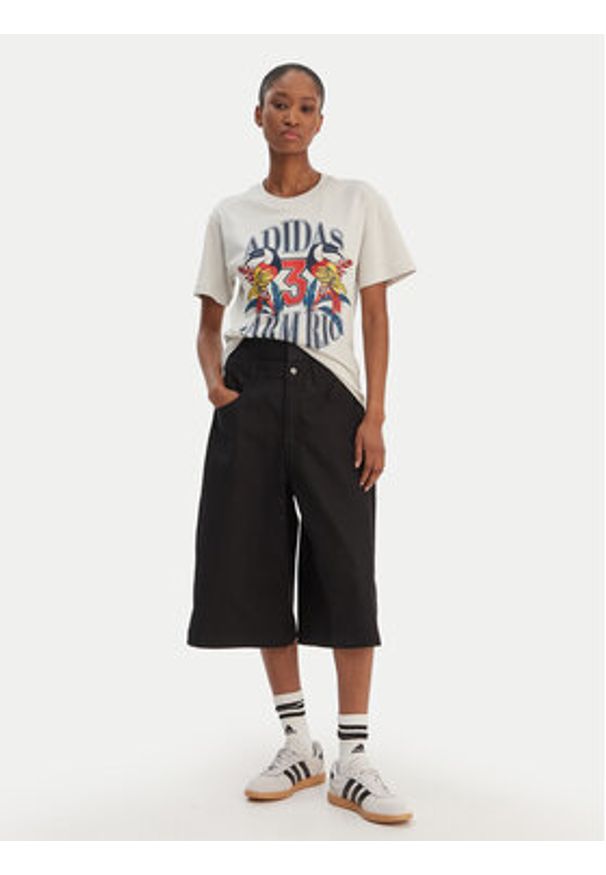 Adidas - adidas T-Shirt Farm Rio Graphic KD4641 Écru Regular Fit. Kolor: kremowy. Materiał: bawełna