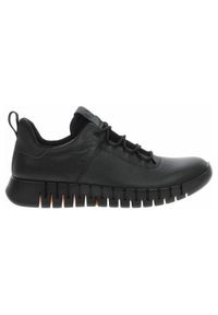ecco - Buty do chodzenia męskie Ecco 52522401001. Zapięcie: sznurówki. Kolor: czarny. Materiał: guma, skóra, tkanina. Szerokość cholewki: normalna. Sport: turystyka piesza