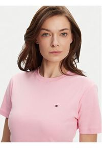 TOMMY HILFIGER - Tommy Hilfiger T-Shirt New Cody WW0WW40587 Różowy Slim Fit. Kolor: różowy. Materiał: bawełna #5