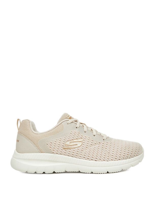 skechers - Skechers Sneakersy BOUNTIFUL 12607 NAT Beżowy. Kolor: beżowy. Materiał: materiał