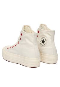 Converse Trampki Chuck Taylor All Star Lift Platform Hearts A19058C Biały. Kolor: biały. Materiał: materiał. Obcas: na platformie #6
