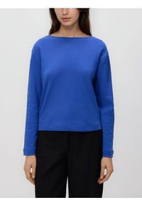 Reserved - Bawełniany longsleeve - niebieski. Kolor: niebieski. Materiał: bawełna. Długość rękawa: długi rękaw