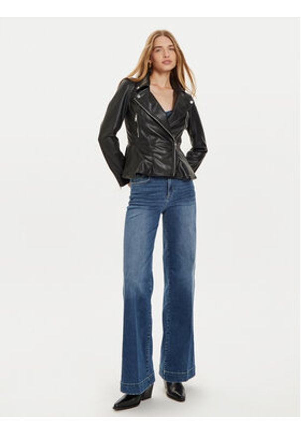 Guess Kurtka z imitacji skóry W4BL3T KCP70 Czarny Regular Fit. Kolor: czarny. Materiał: syntetyk