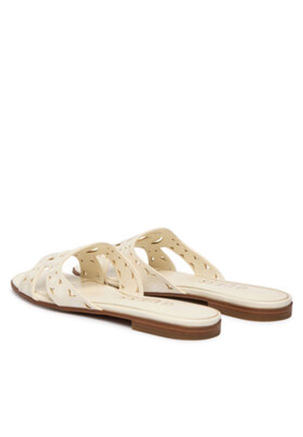 Guess Klapki FLJCIE PAF03 Kremowy. Kolor: kremowy. Materiał: skóra