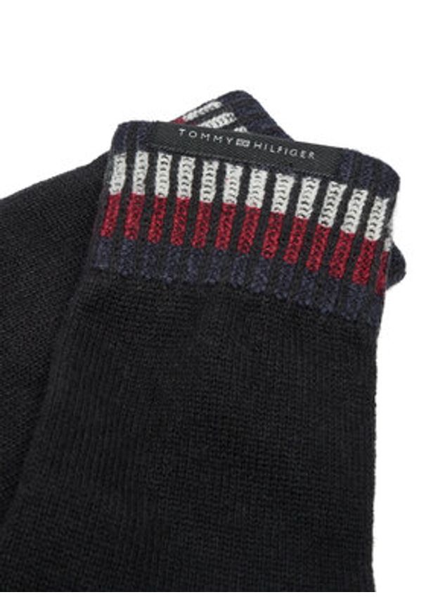TOMMY HILFIGER - Tommy Hilfiger Rękawiczki Damskie AM0AM12827 Czarny. Kolor: czarny. Materiał: bawełna, materiał