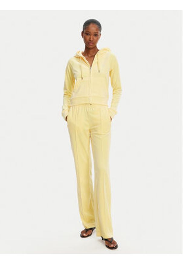 Juicy Couture Bluza Madison JCWA122001 Żółty Slim Fit. Kolor: żółty. Materiał: syntetyk