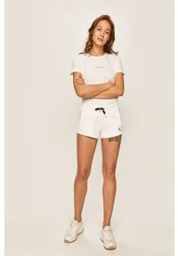 Calvin Klein Jeans - Szorty. Okazja: na co dzień. Kolor: biały. Styl: casual #4