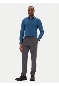 Calvin Klein Koszula LV04LB145G Niebieski Slim Fit. Kolor: niebieski. Materiał: bawełna #3