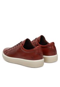 ecco - ECCO Sneakersy Soft 60 M Lace Up Premium 52546401053 Brązowy. Kolor: brązowy. Materiał: skóra #4