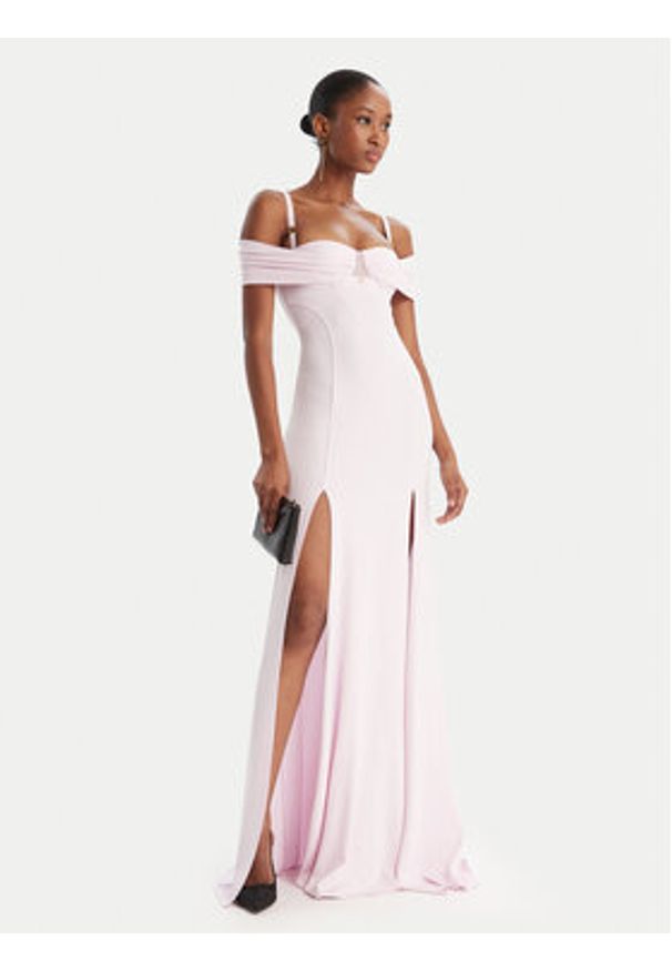 Elisabetta Franchi Sukienka wieczorowa AB-R08-51E2-V800 Różowy Regular Fit. Kolor: różowy. Materiał: wiskoza. Styl: wizytowy