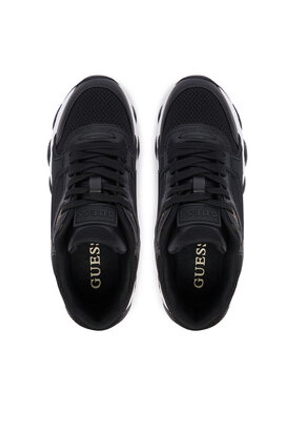 Guess Sneakersy FLTMZZ ELE12 Czarny. Kolor: czarny. Materiał: materiał
