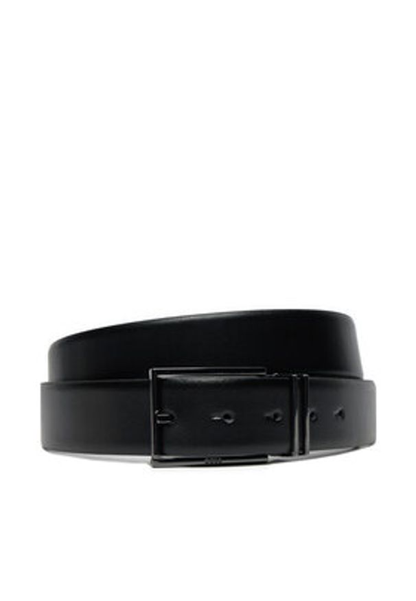 BOSS - Boss Pasek Męski Gomero 50537099 Czarny. Kolor: czarny. Materiał: skóra